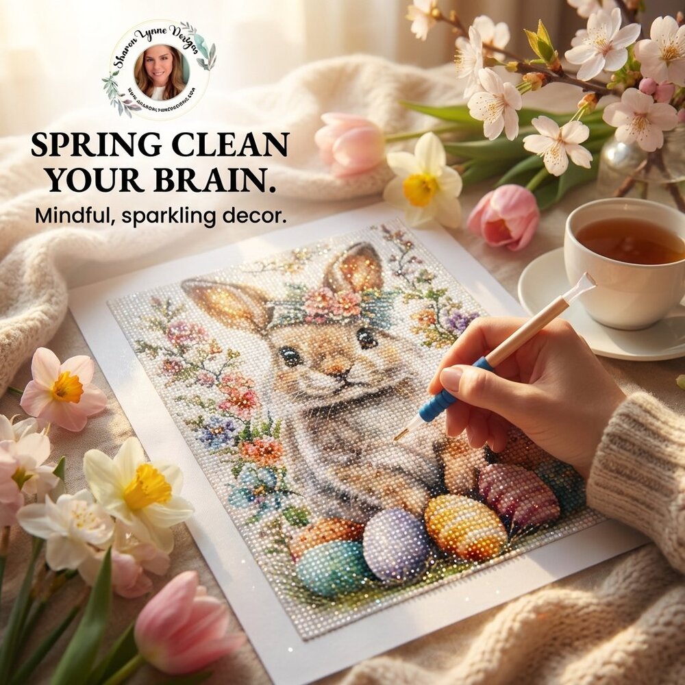 🐰Bunny DIY Diamond Painting Kit No Frame - Rabbit Art Craft Project Gems Canvas